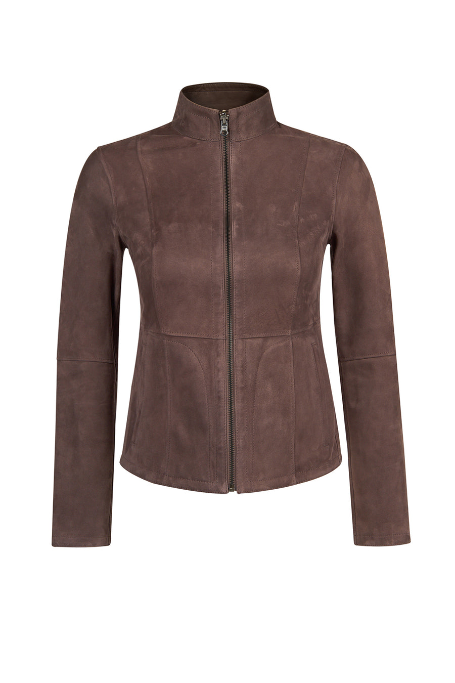 Lucy Woman Gray Double-Sided Leather Suede Jacket