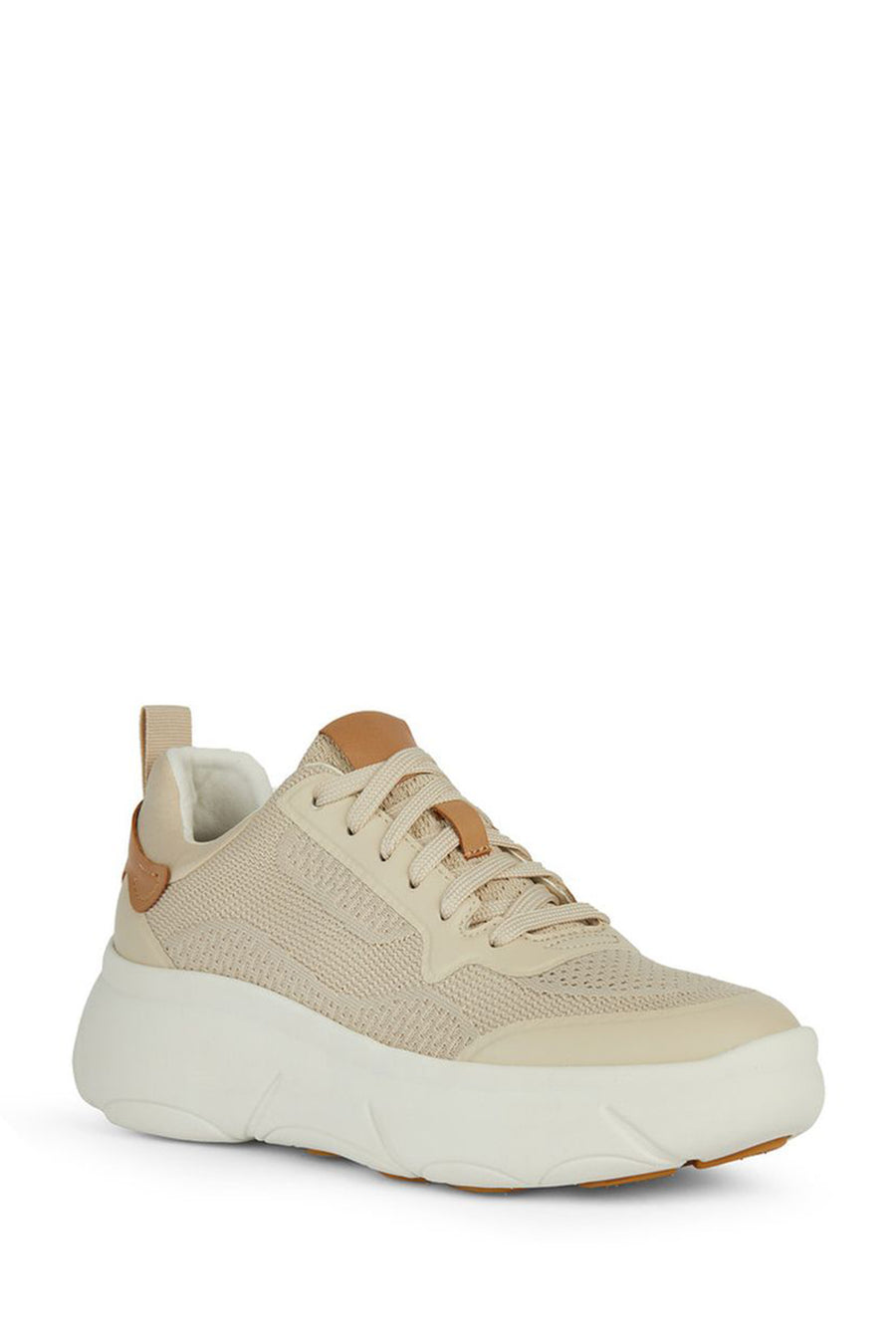 Geox Kadın Bej Nebula 2.0 X Bağcıklı Kumaş Sneaker