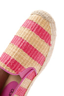 Women's Pink Straw Espadrilles | Derimod