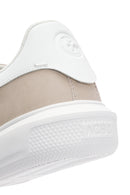 ACBC x Derimod Men's Beige Lace-Up Suede Sneakers | Derimod