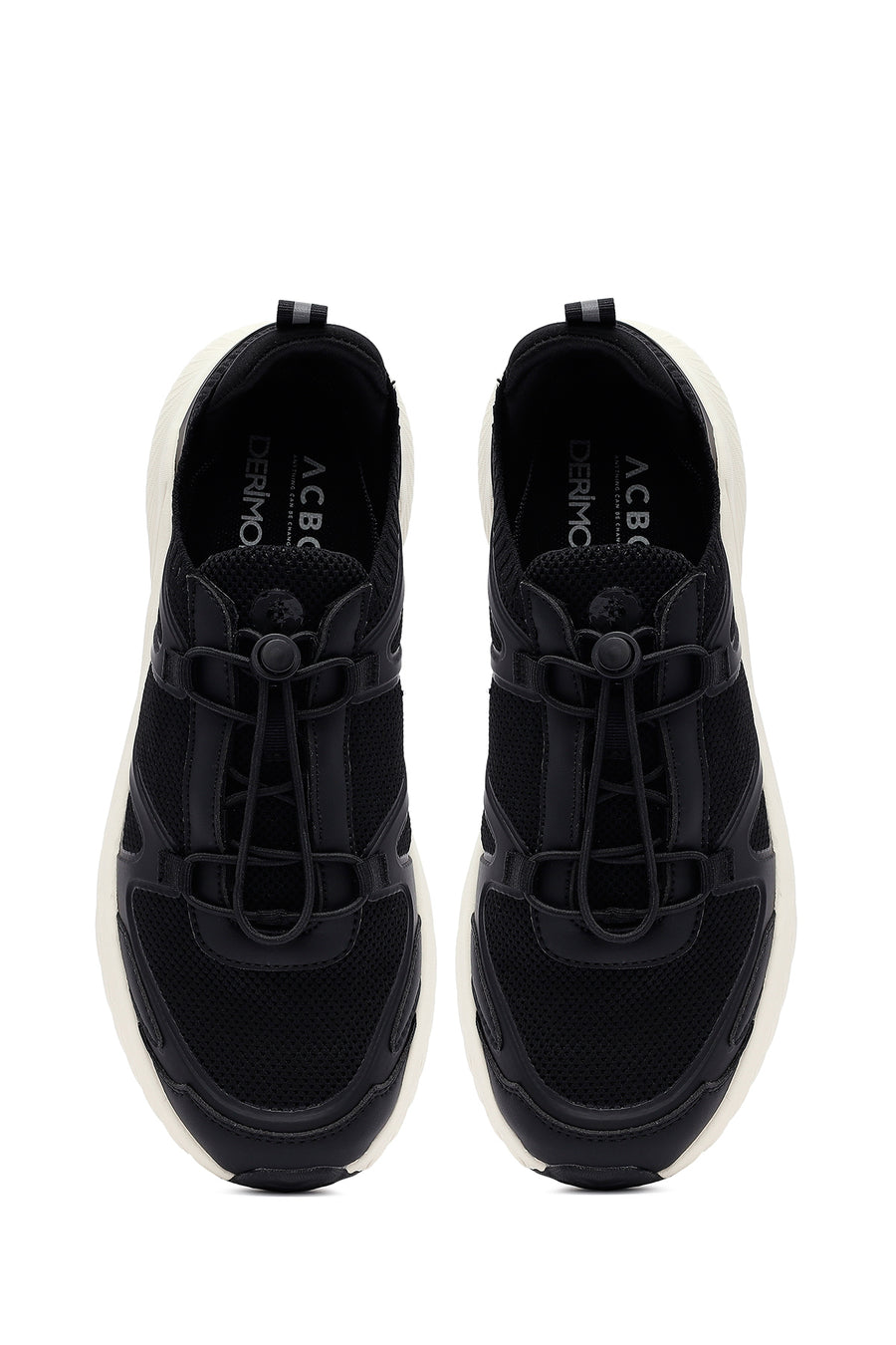 ACBC x Derimod Erkek Siyah Bağcıklı Kalın Tabanlı Kumaş Sneaker