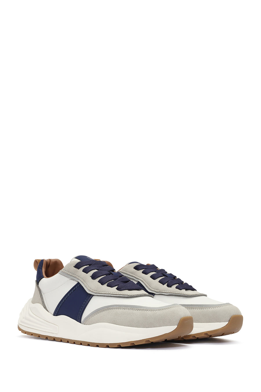 ACBC x DERİMOD Erkek Bej Bağcıklı Kalın Tabanlı Sneaker
