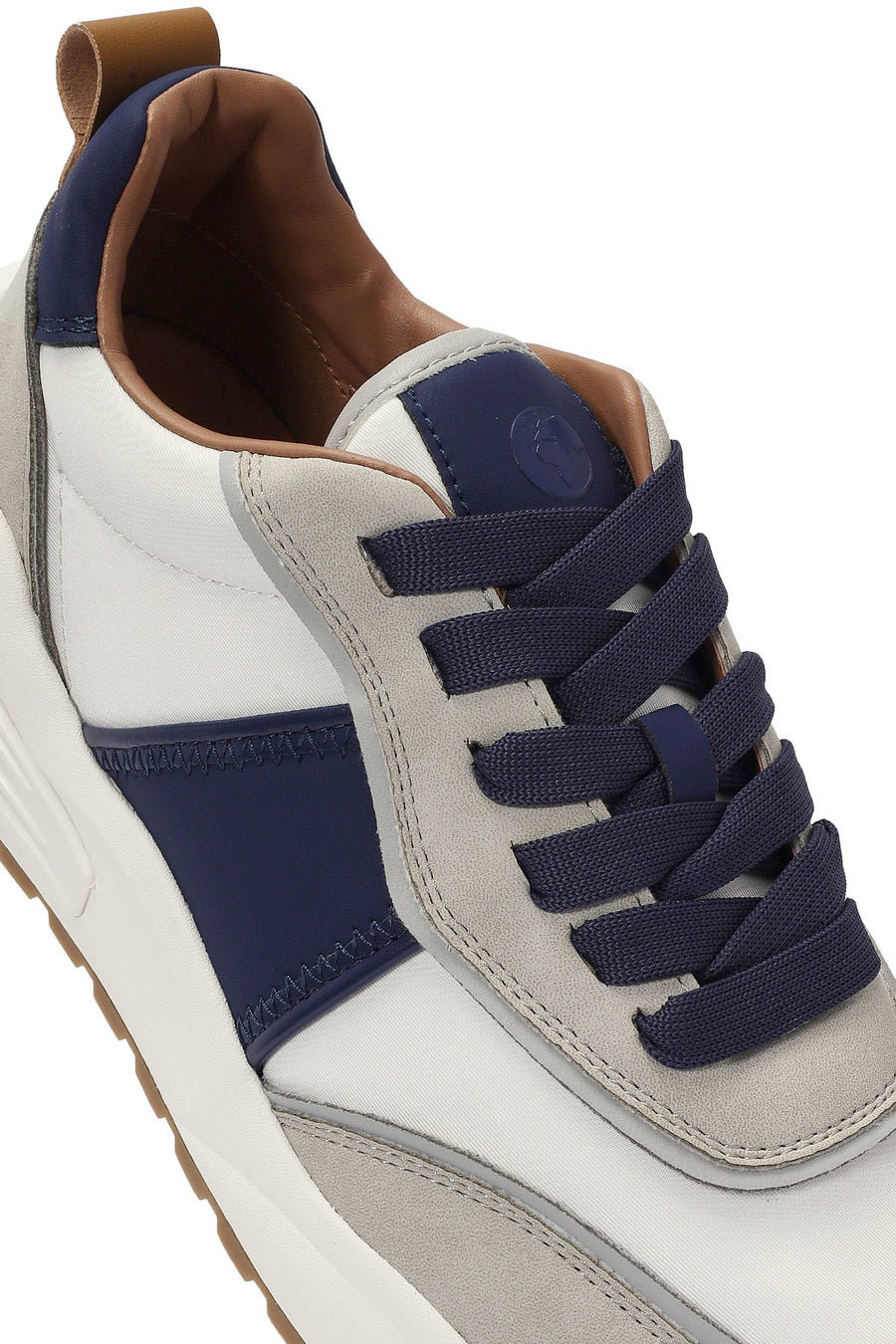 ACBC x DERİMOD Erkek Bej Bağcıklı Kalın Tabanlı Sneaker