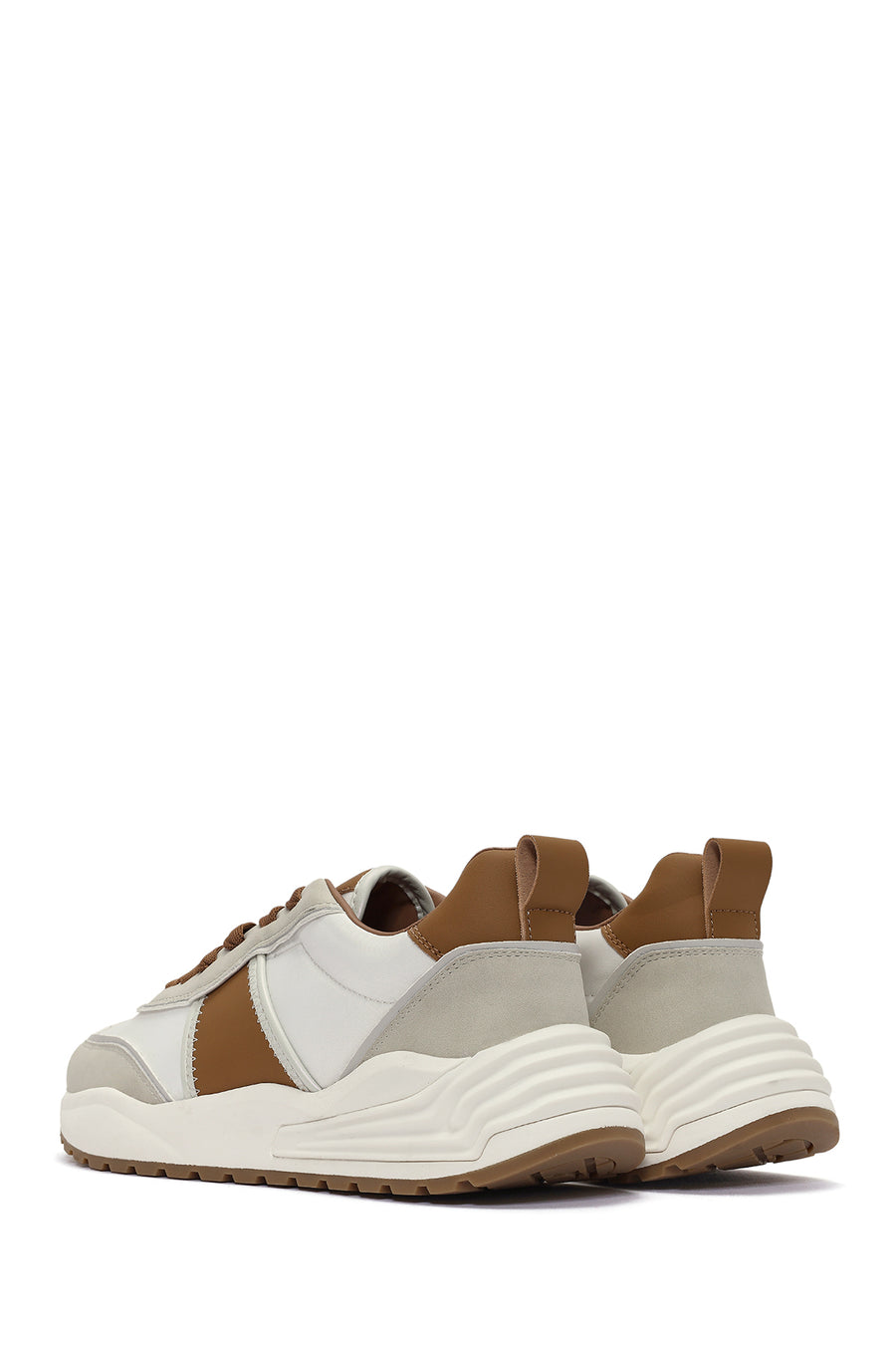 ACBC x DERİMOD Erkek Taba Bağcıklı Kalın Tabanlı Sneaker