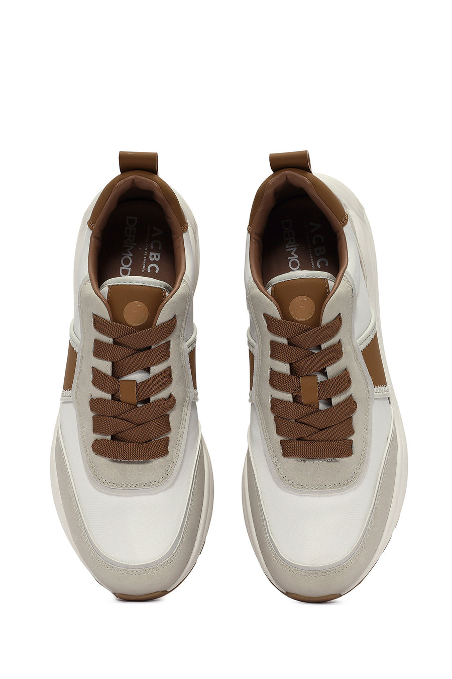 ACBC x DERİMOD Erkek Taba Bağcıklı Kalın Tabanlı Sneaker