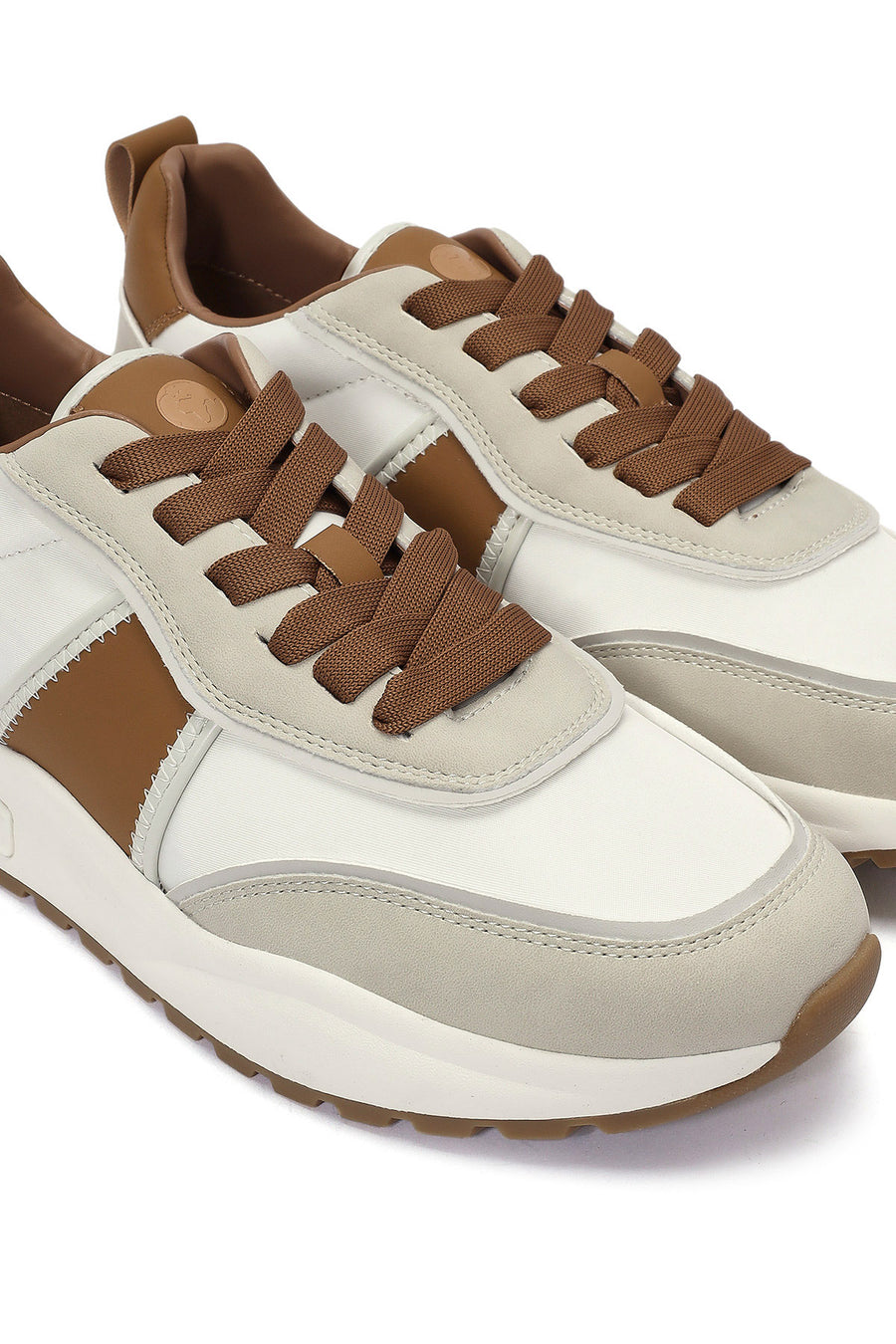 ACBC x DERİMOD Erkek Taba Bağcıklı Kalın Tabanlı Sneaker