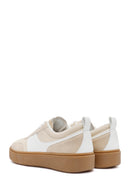 ACBC x Derimod Women's Beige Lace-Up Suede Sneakers | Derimod