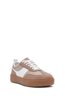 ACBC x Derimod Women's Pink Lace-Up Suede Sneakers | Derimod