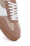 ACBC x Derimod Women's Pink Lace-Up Suede Sneakers | Derimod