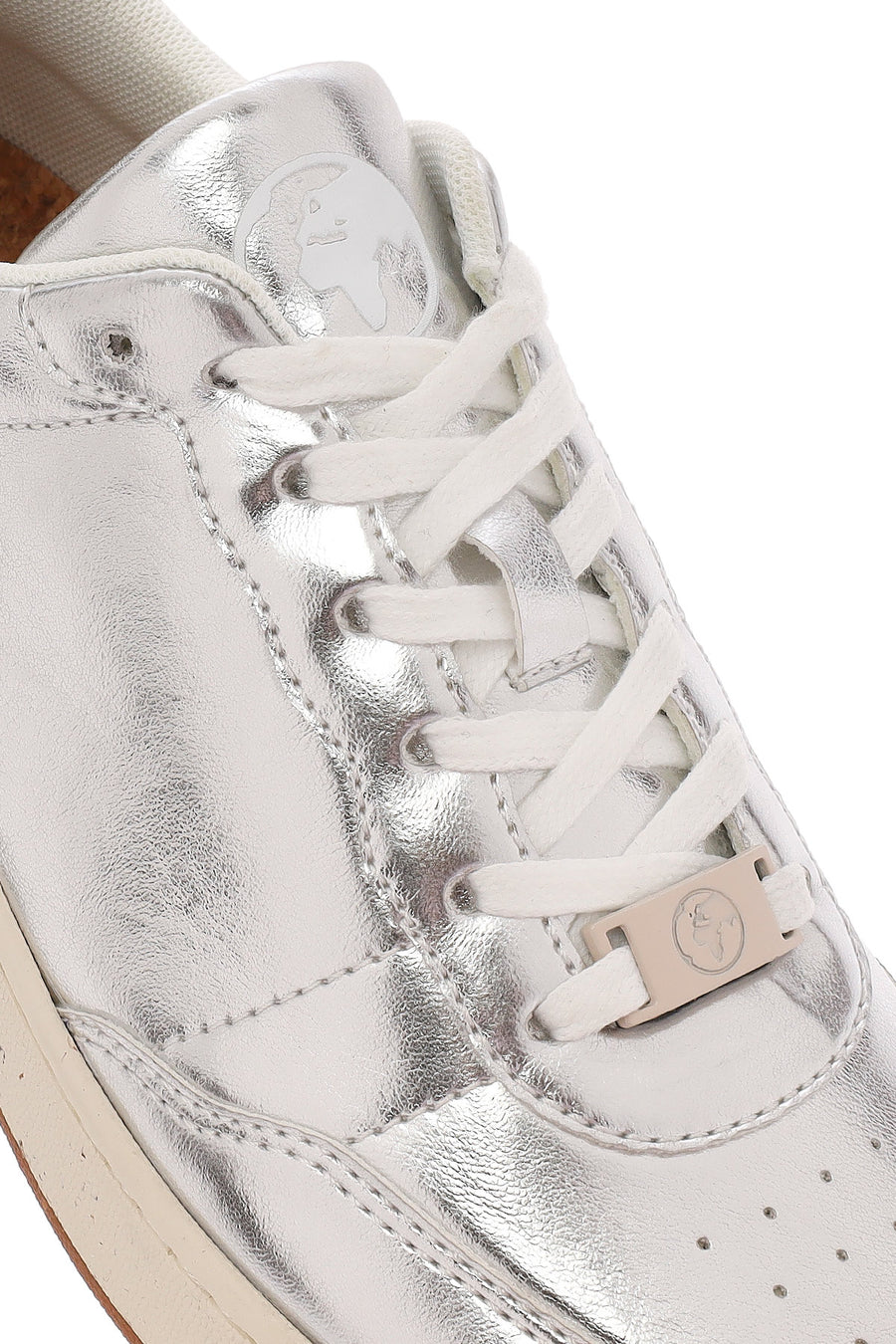 ACBC x Derimod Women's Grey Metallic Lace-Up Sneakers