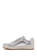ACBC x Derimod Women's Grey Metallic Lace-Up Sneakers | Derimod