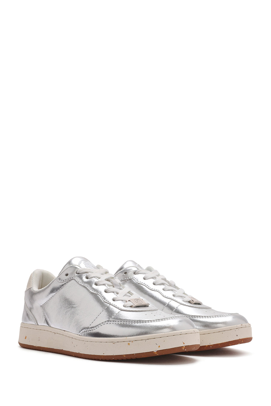 ACBC x Derimod Women's Grey Metallic Lace-Up Sneakers