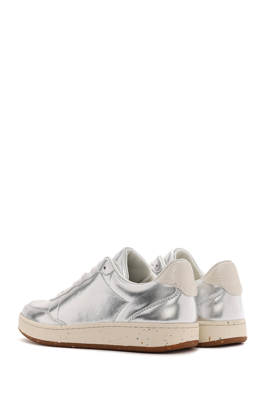 ACBC x Derimod Women's Grey Metallic Lace-Up Sneakers