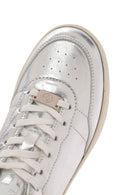 ACBC x Derimod Women's Grey Metallic Lace-Up Sneakers | Derimod