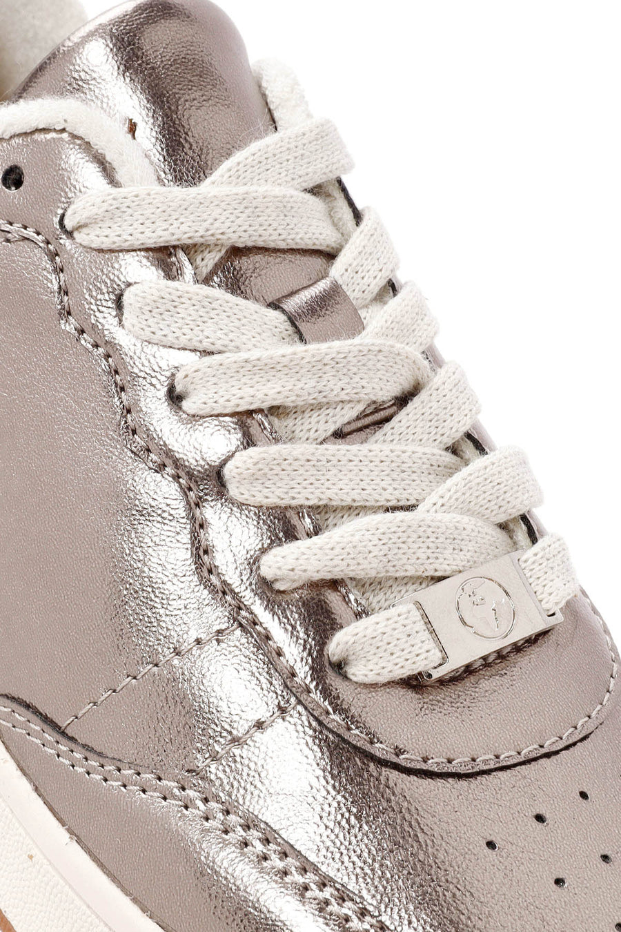 ACBC x Derimod Kadın Bronz Bağcıklı Metalik Sneaker