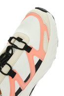 ACBC x DERİMOD Kadın Bej Bağcıklı Kalın Tabanlı Kumaş Sneaker | Derimod