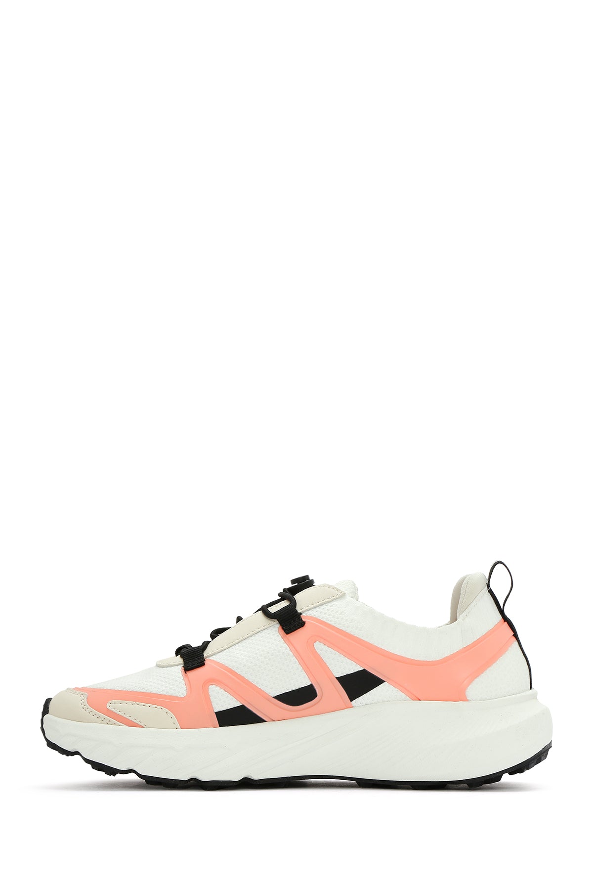 ACBC x DERİMOD Kadın Bej Bağcıklı Kalın Tabanlı Kumaş Sneaker