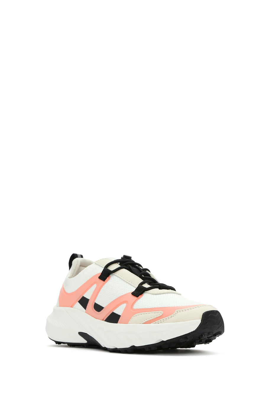ACBC x DERİMOD Kadın Bej Bağcıklı Kalın Tabanlı Kumaş Sneaker