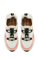 ACBC x DERİMOD Kadın Bej Bağcıklı Kalın Tabanlı Kumaş Sneaker | Derimod