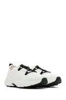 ACBC x DERİMOD Women's White Laced Thick Soled Fabric Sneaker | Derimod