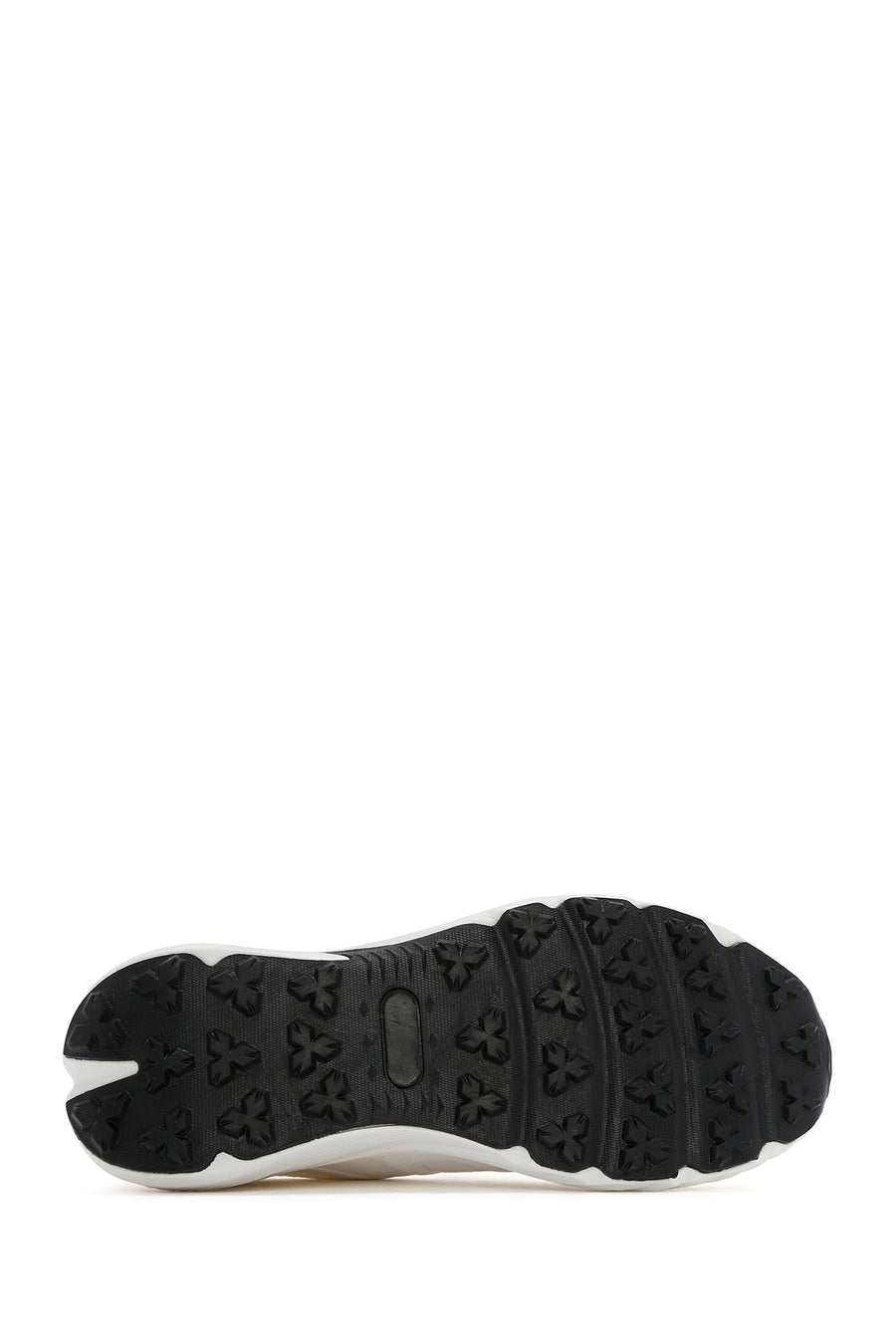 ACBC x DERİMOD Kadın Beyaz Bağcıklı Kalın Tabanlı Kumaş Sneaker