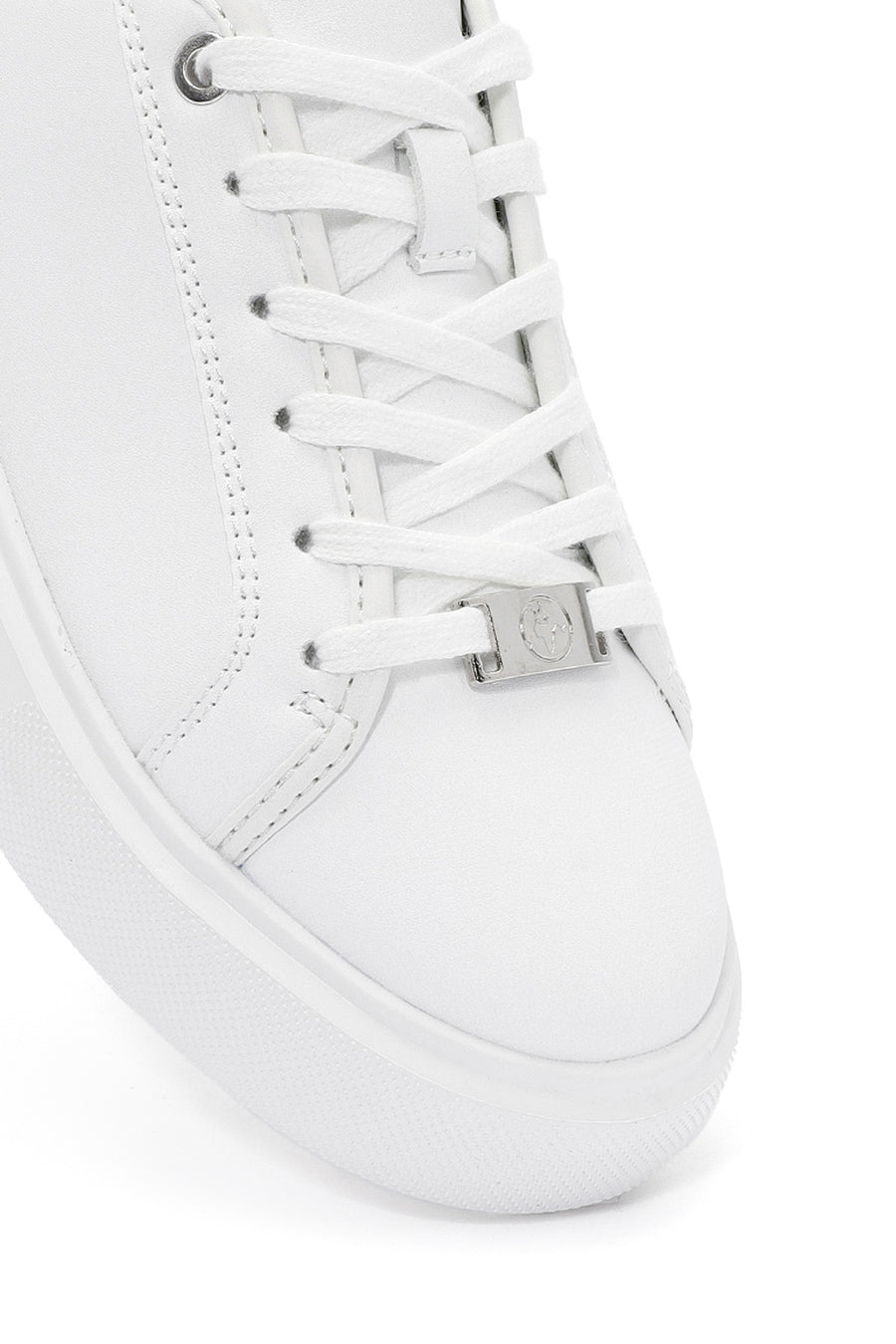 ACBC x Derimod Kadın Beyaz Bağcıklı Leopar Detaylı Sneaker
