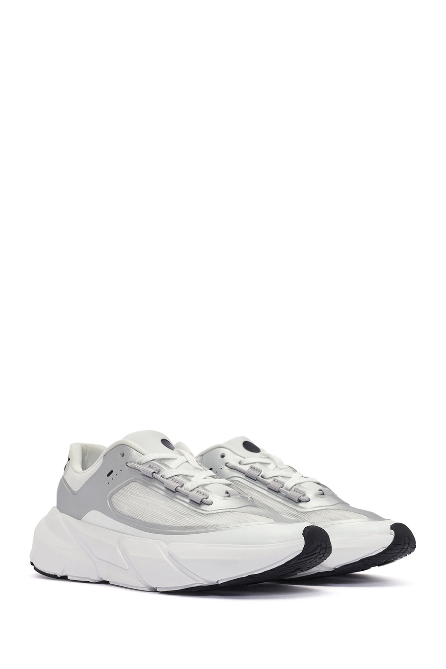 ACBC x DERİMOD Kadın Beyaz Bağcıklı Kalın Tabanlı Sneaker