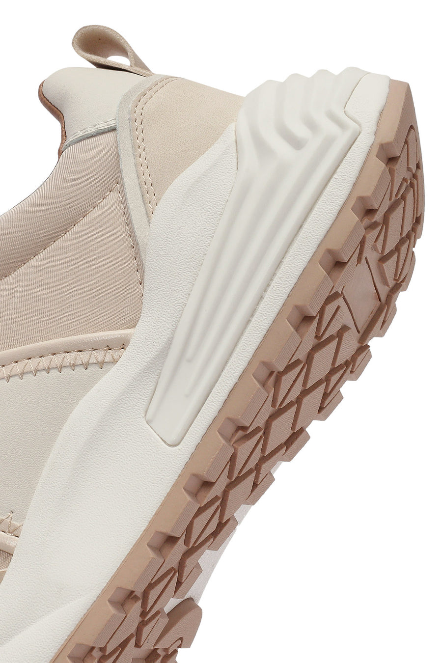 ACBC x DERİMOD Women's Beige Thick-Soled Lace-Up Fabric Sneaker