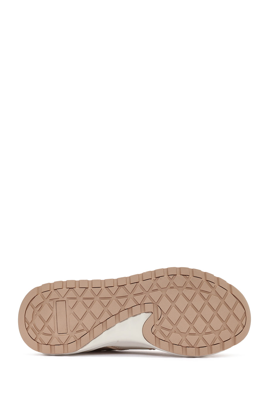 ACBC x DERİMOD Women's Beige Thick-Soled Lace-Up Fabric Sneaker