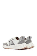 ACBC x DERİMOD Women's Grey Thick-Soled Laced Fabric Sneaker | Derimod