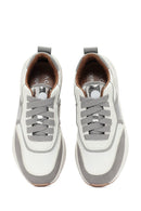 ACBC x DERİMOD Women's Grey Thick-Soled Laced Fabric Sneaker | Derimod