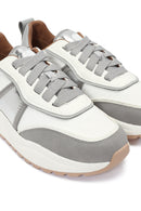 ACBC x DERİMOD Women's Grey Thick-Soled Laced Fabric Sneaker | Derimod