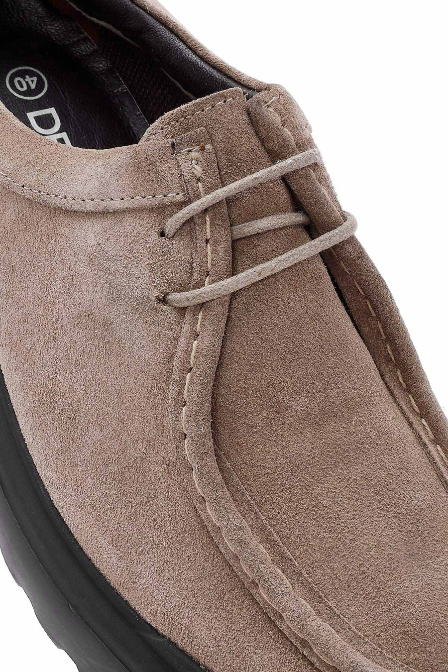 Men's Mink Lace-Up Nubuck Leather Casual Shoes