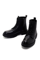 Men's Black Zippered Casual Leather Boots | Derimod