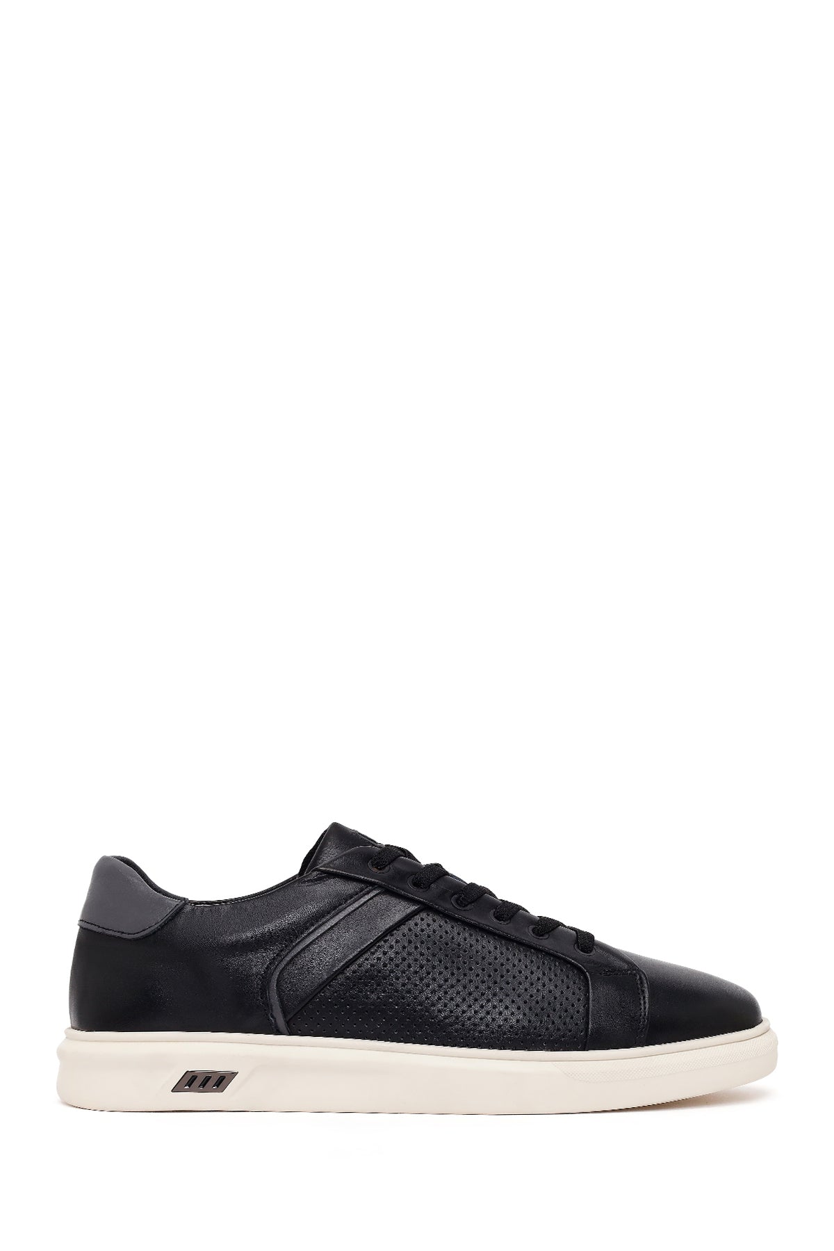 Erkek Siyah Bağcıklı Deri Sneaker 26SFD681518 | Derimod