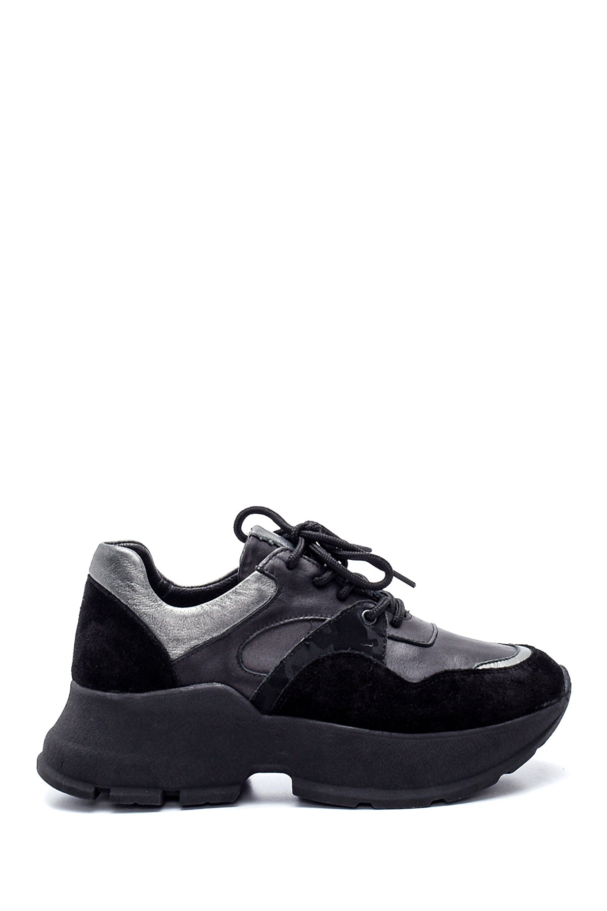 Women's Leather Suede Detail Sneaker 21WFD131014 | Derimod