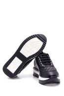 Kadın Siyah Deri Kalın Tabanlı Sneaker | Derimod