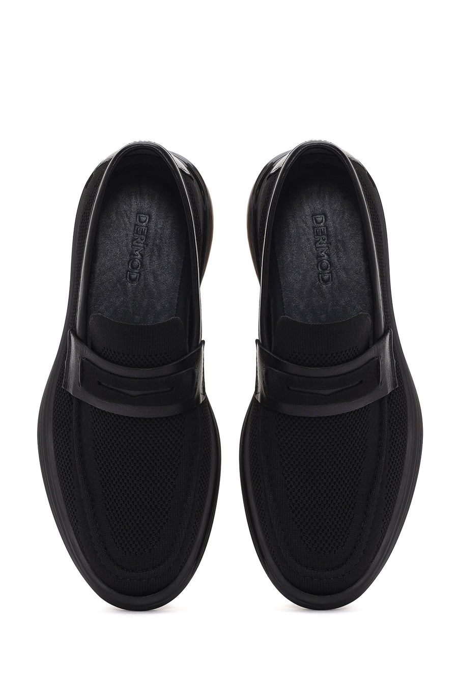 Men's Black Fabric Loafer