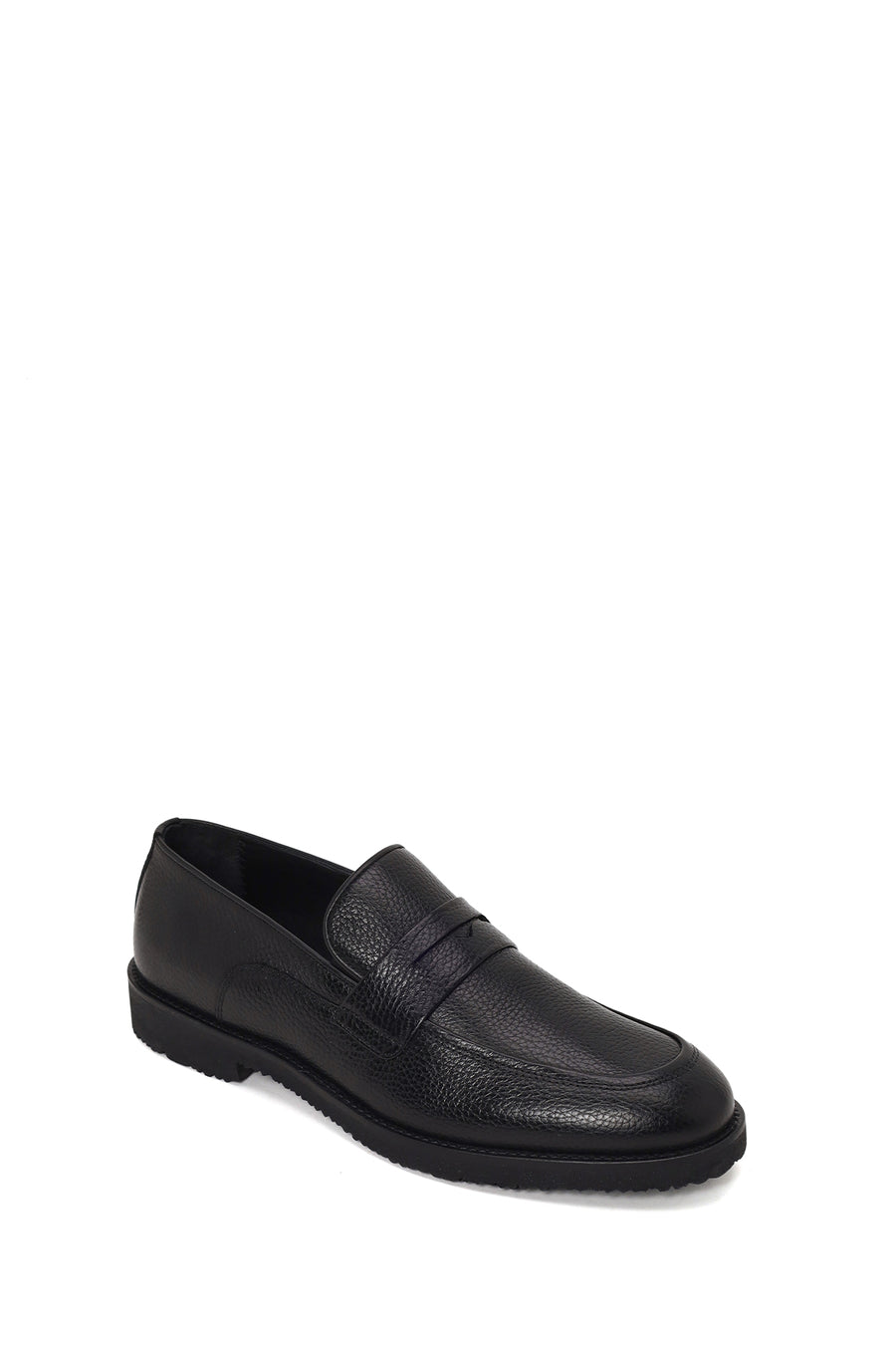 Male Black Leather Classic Loafer