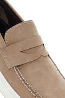 Men's Sand Nubuck Leather Casual Loafer | Derimod