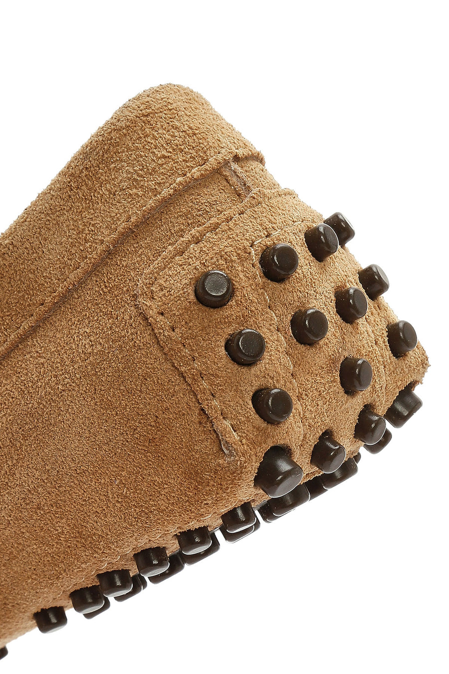 Women's Camel Tassel Suede Leather Loafer