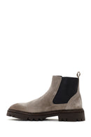 Men's Mink Casual Chelsea Leather Boots | Derimod