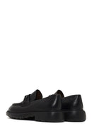 Men's Black Buckled Thick-Soled Leather Loafer | Derimod