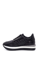 Kadın Siyah Deri Kalın Tabanlı Sneaker | Derimod