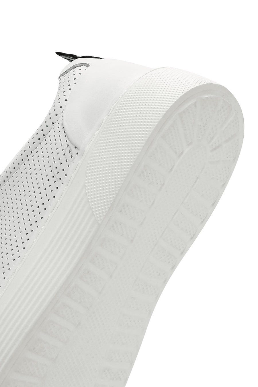 Men's White Lace-up Leather Sneaker
