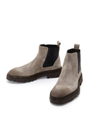 Men's Mink Casual Chelsea Leather Boots | Derimod