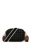 Women's Black Long Strap Printed Crossbody Bag | Derimod