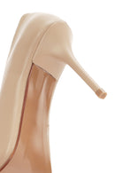 Women's Beige Heeled Leather Stiletto | Derimod