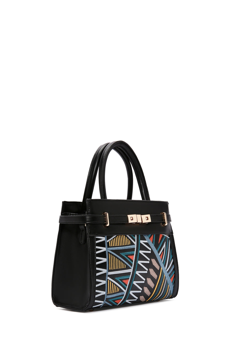 Women's Black Printed Long Shoulder Bag