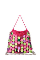 Women's Multi-Colored Long Chain Strap Sequin Crossbody Bag | Derimod